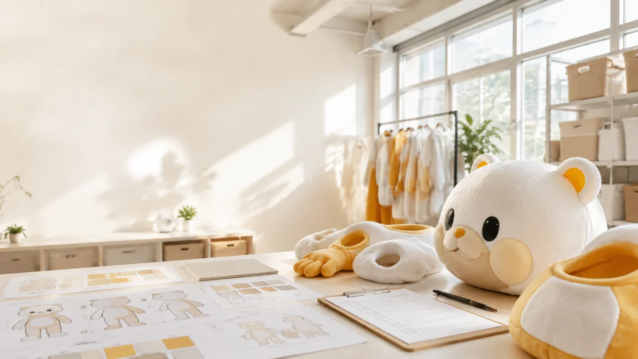 明亮实景中的IP人偶服落地IP项目现场