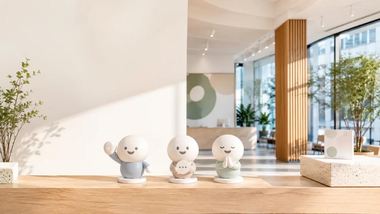 明亮实景中的IP企业微信表情IP项目现场